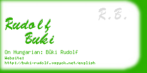 rudolf buki business card